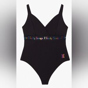 NWT Forever Savage Bodysuit with Rainbow Logo